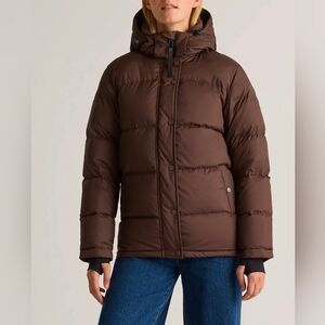 Quince Responsible Down Puffer Jacket Hot Fudge Womens Size M, NWT!